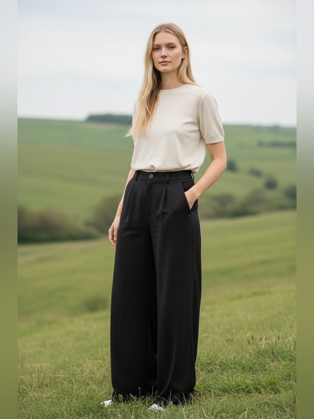 Torrid Wide Leg Tailored Black Pants-Pintucking,Belt Loops,Elastic Back-Size 12